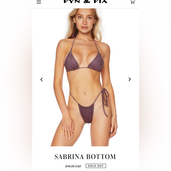 Fyn and Fia Sabrina Bikini Size M - Picture 5 of 7